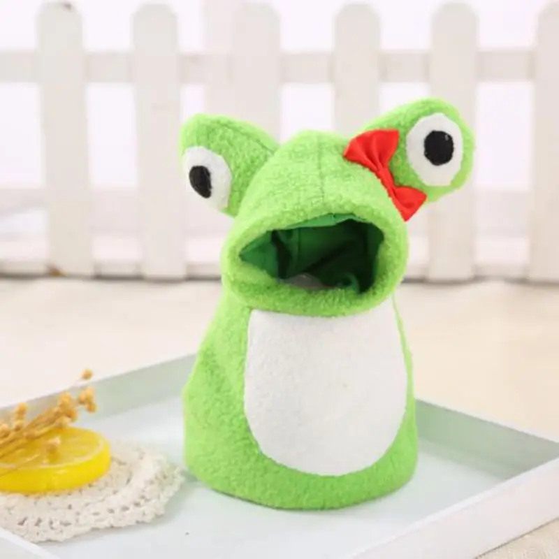 Pet Birds Flight Suite for Parrots Clothes Cockatiel Funny Frog Shaped Costume Winter Warm for Pet Shows Cosplay Photo Prop