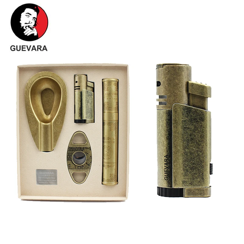 

Guevara Cigar Accessories Kit Gift Set 6405 (Gold)