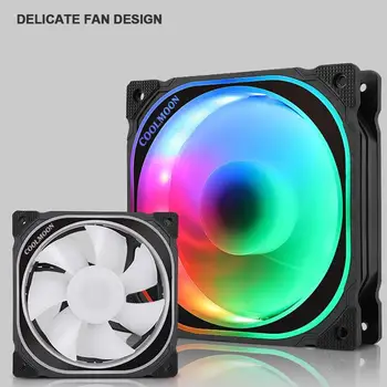 

New Desktop PC Computer Fan Case Cooling Fan Unit Fan 8025 12cm with LED Lights Color Changing RGB Chassis Fan 120*120*25 mm