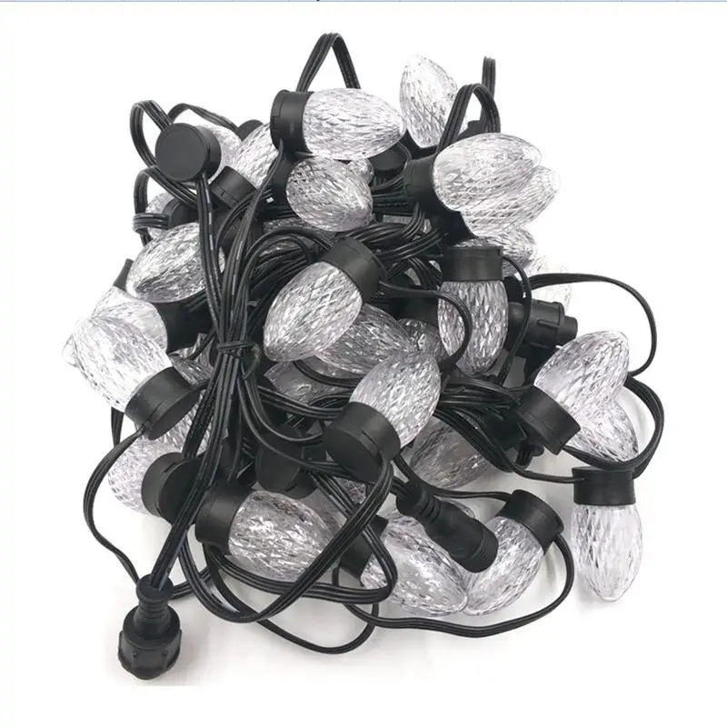 50 узлов адресата RGB S24 DC12V WS2811 светодиодный Рождественский точек светильник 6 дюймов(15 см) Расстояние между проводами; Зеленая проволока; IP68