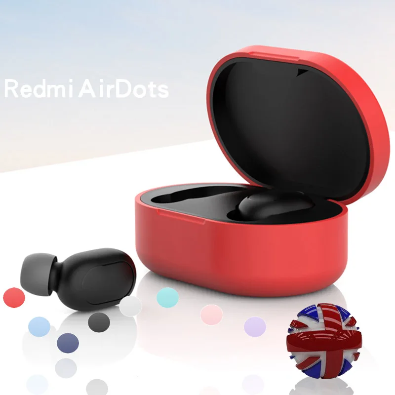 Противоударный силиконовый чехол для Redmi AirDots, беспроводной Bluetooth чехол s, мягкий ТПУ чехол для AirDots Air Dots, чехол для наушников