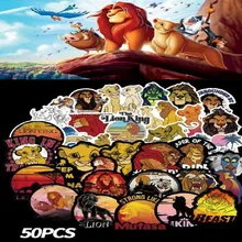 50 шт./компл. Водонепроницаемый Король Лев Мир животных крутые стикеры игрушка мультфильм портативный автомобильный держатель для телефона на велосипеды Чемодан мотоциклетные ручки