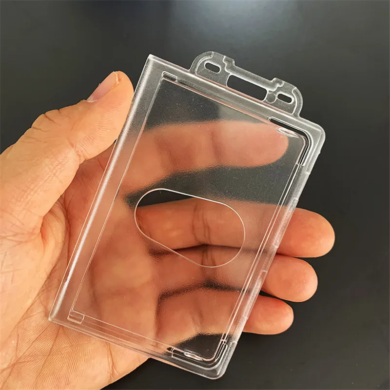 Metal Badge Holder Transparent Card Cover Women Men Student Bus Card Holder Case Business Credit Cards Bank ID Card Holder