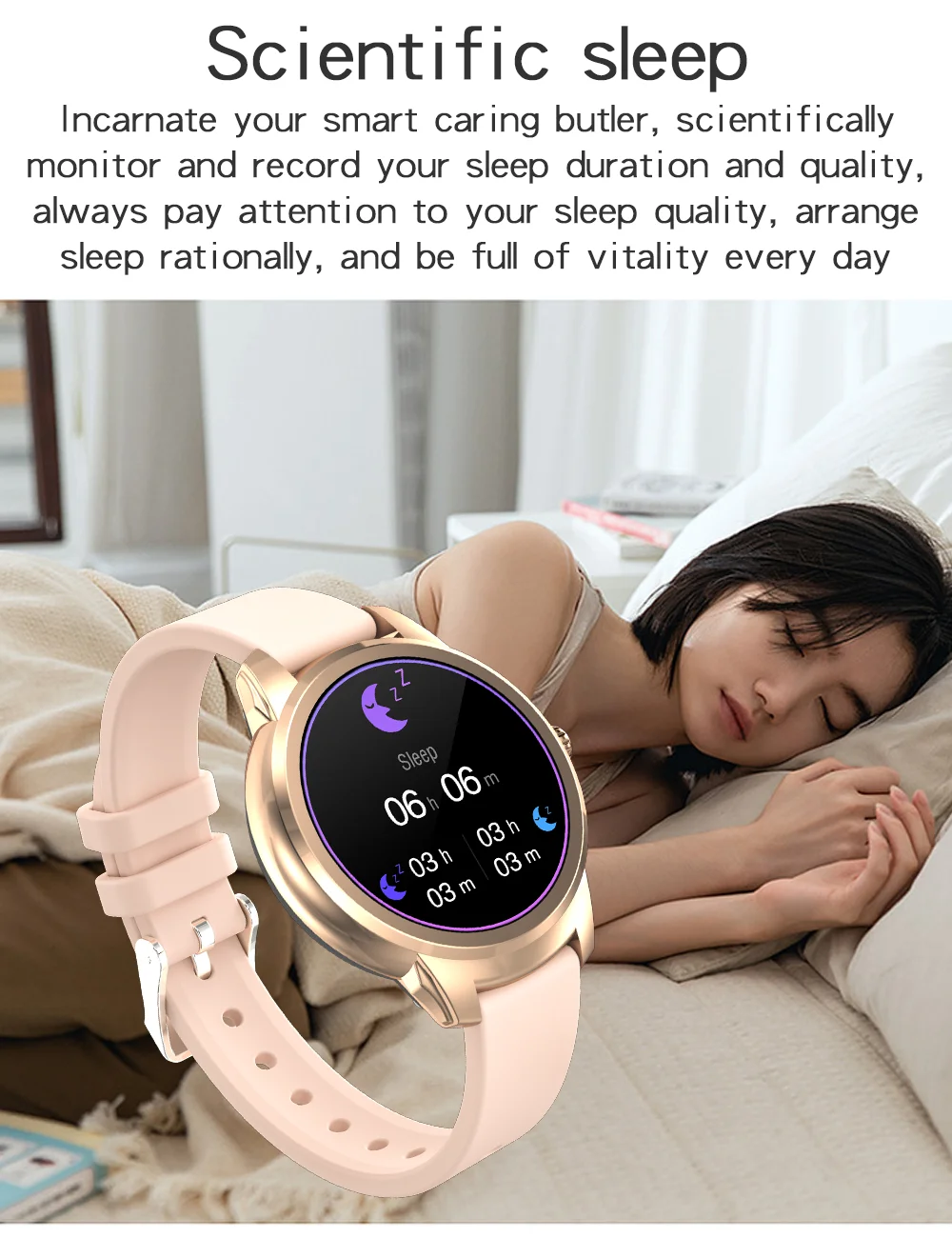 2022 New Smart Watch Women MK6 Heart Rate Blood Pressure Information Remind Sport Multifunctional Waterproof Smartwatch