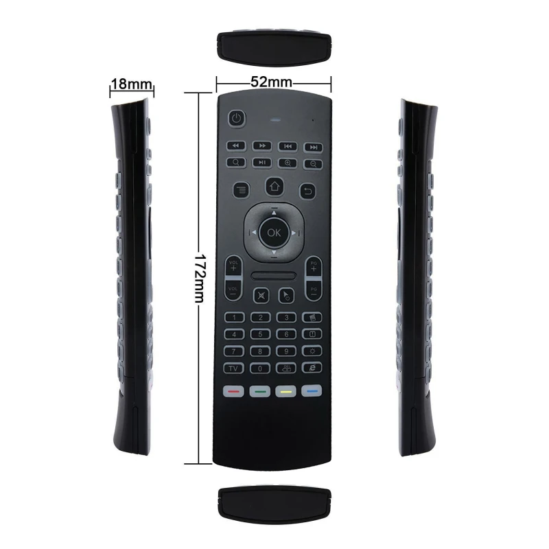 MX3 воздушная мышь с подсветкой 2 4G RF Беспроводная мини клавиатура IR Learning Smart Voice Remote