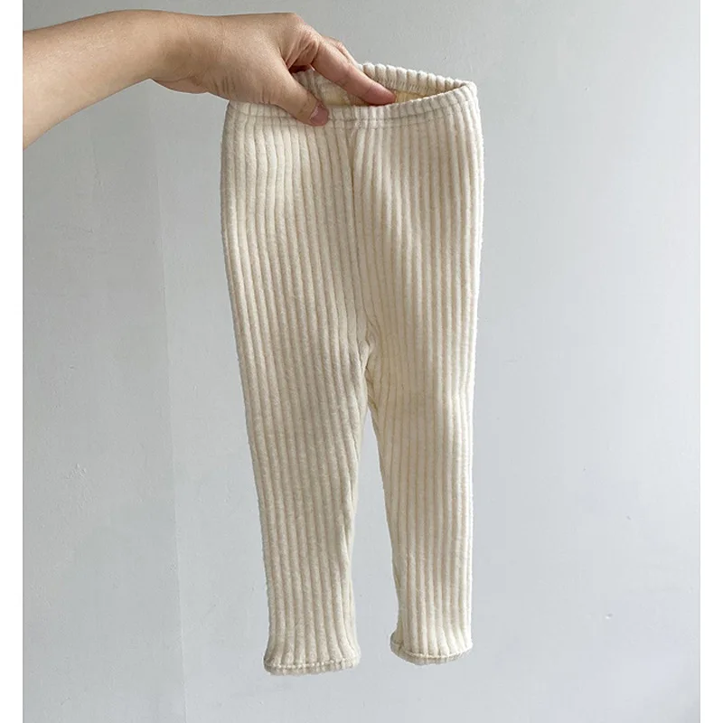 Autumn Winter Baby Boys And Girls Clothes Set Ribbed Sweater Bottom Shirts And Pants Suit Children's Clothing 2 Piece Set