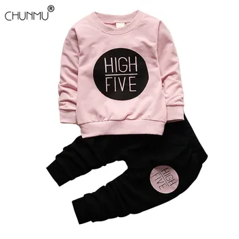 

Toddler Infant Autumn Clothing Sets 2020 Baby Girls Boys Clothes Fashion Letter Print Tops Pants Long Sleeve Children Clothing