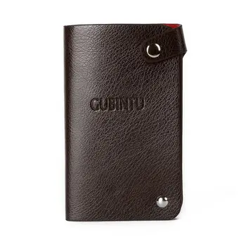 

GUBINTU New Unisex Slim ID Credit Card Holder PU Leather Company Name Credit Id Card Holder Pocket Case Swivel Wallet For Men Wo