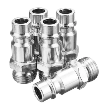 

5PCs High StrengthQuick Release 1/4 BSP EURO Air Line Hose Connect Tip Head