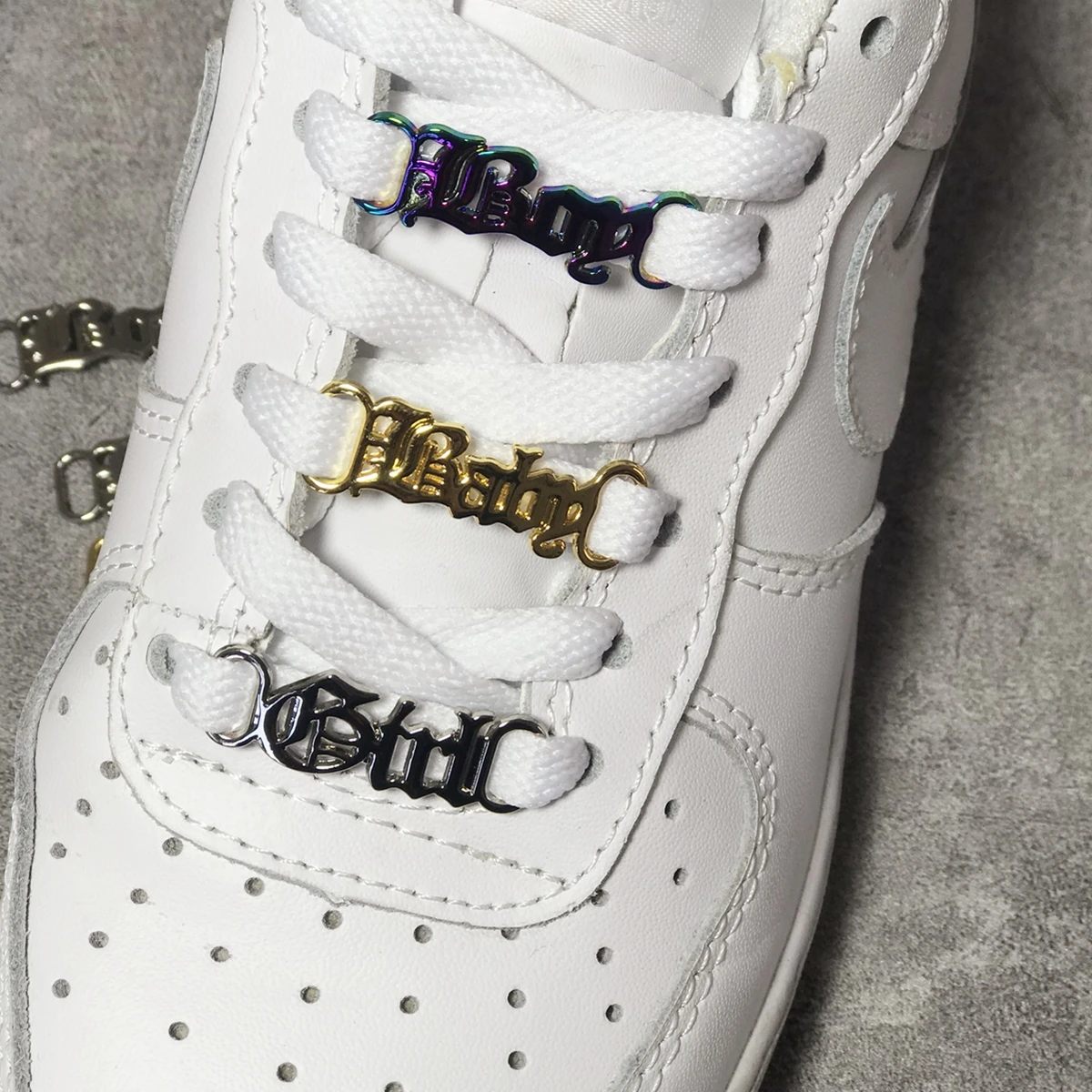 Cordones AF para bebé niña, hebilla de cordón de Metal, accesorios de Chamr para zapatos, cordón de Metal, Kit de zapatos deportivos DIY, hebilla de cordón de Metal