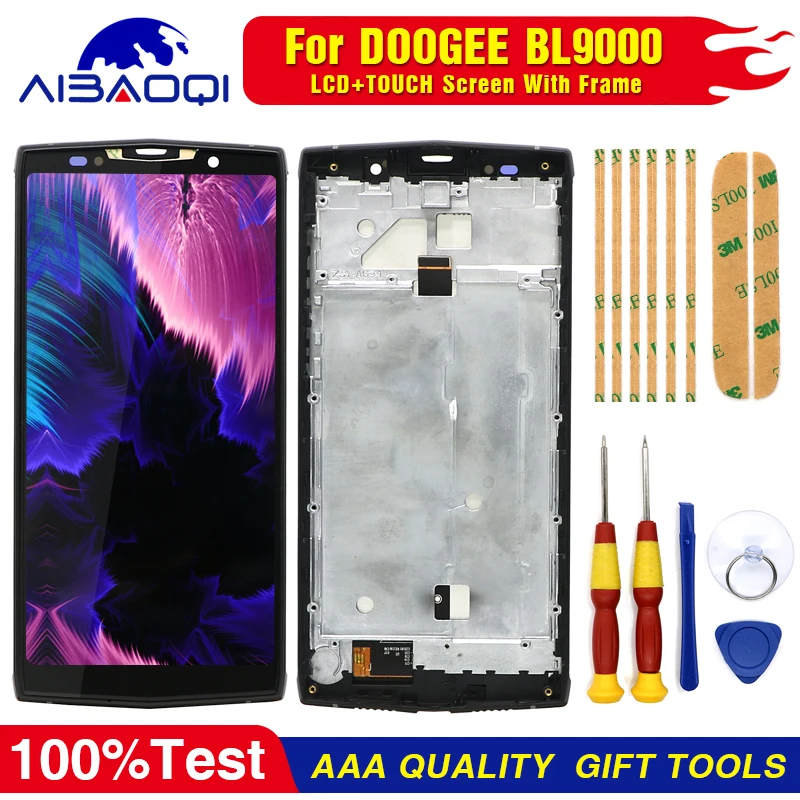Оригинальный сенсорный экран ЖК-дисплей для Doogee BL9000 дигитайзер в сборе с рамкой