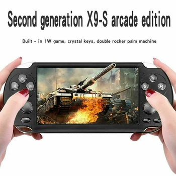 

128 Bit 8GB Retro Handheld 4.3 inch Screen MP3 Player Game Console Built-In 10000+ Games Black