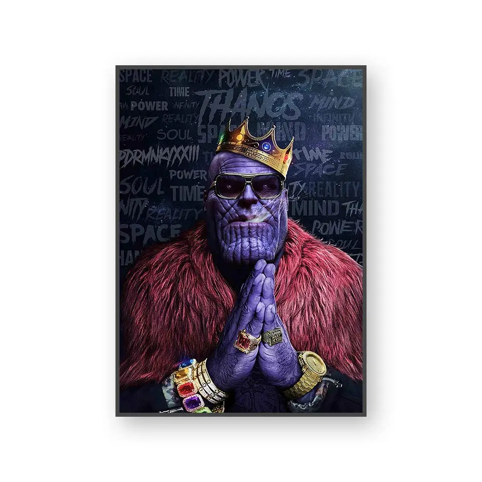 Фильм Marvel Печать на холсте Настенный декор Искусство Современная живопись плакат Человек-паук хип-хоп танос домашний декор для гостиной - Цвет: L487A