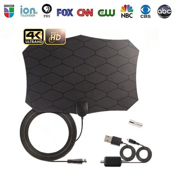 

900 miles Indoor Digital HDTV Antenna TV Aerial clear Satellite Dish Signal Receiver Amplifier Booster Radius Fox DVB-T2 isdb-tb
