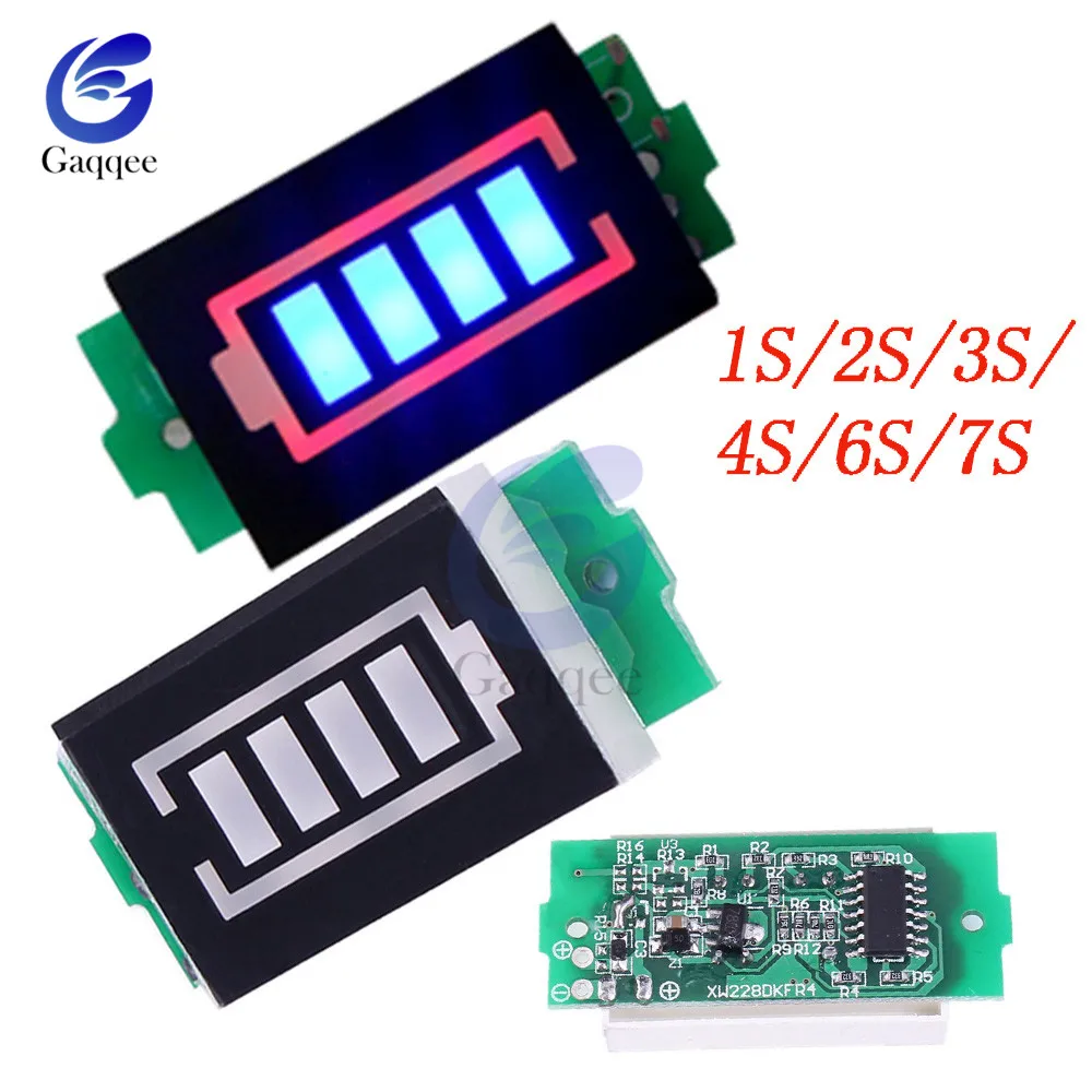 Индикатор емкости аккумулятора 1S/2S/3S /4S/6S/7S измеритель уровня мощности тестер