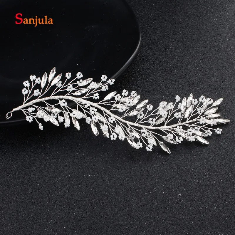 Leave Shape Ivory Beaded Elegant Bridal Headband Hair Jewlery Fashionable Romantic Women Wedding Party Hair Accessories HA360