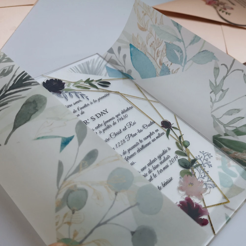 Прозрачная акриловая бумажная упаковка vellum Бесплатная рамка горячая Распродажа