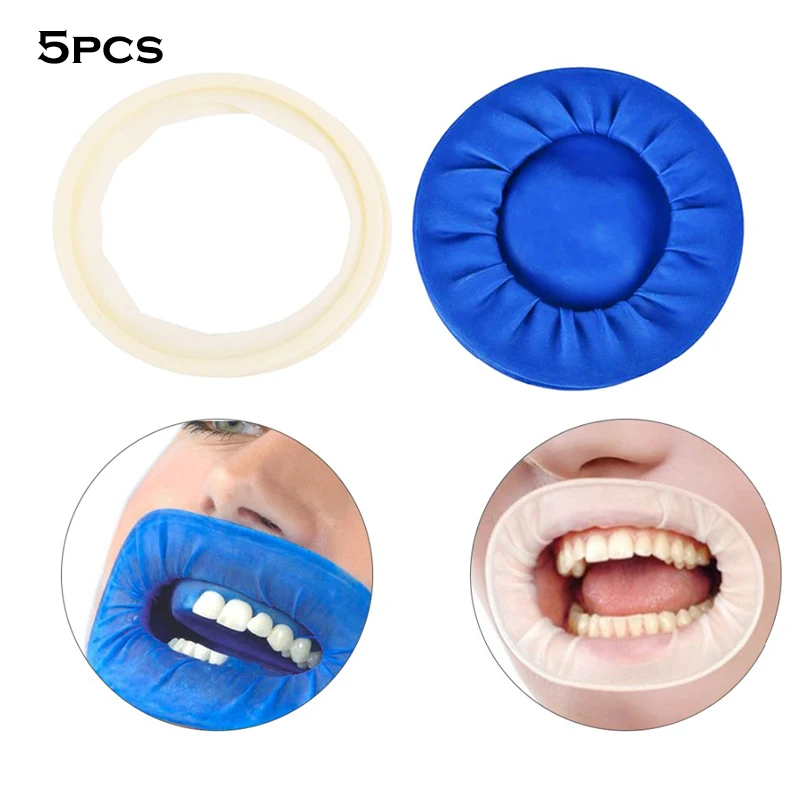 

5Pcs/set Dental Mouth Opener Blue or White Lip Cheek Retractor Rubber Material Dentistry Accessories