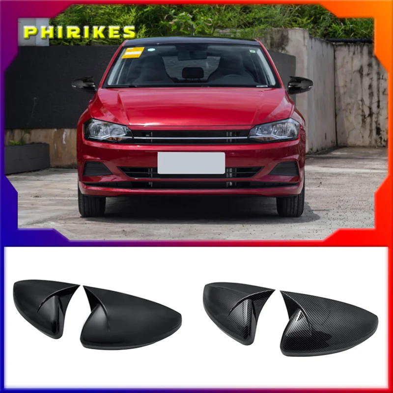 2pcs Mirror Covers Left Right Side Rearview Mirror Cover Cap For VW