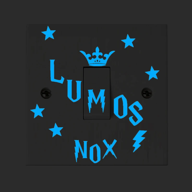 Мультфильм DIY Lumos nox люминесцентный Переключатель стикер светится в темноте звезда Наклейка на стену s для детской комнаты украшение домашний декор - Цвет: blue light 04