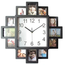 Продвижение-фоторамка настенные часы Diy современный дизайн художественные картины часы для гостиной домашний декор Horloge
