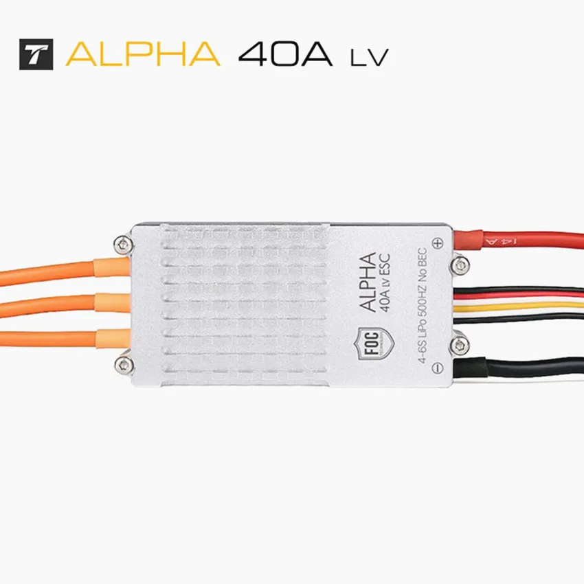 T-Motor multi-axis / multi-rotor motor dedicated governor FOC sine wave 4~6S 40A LV low-voltage version input ESC Alpha
