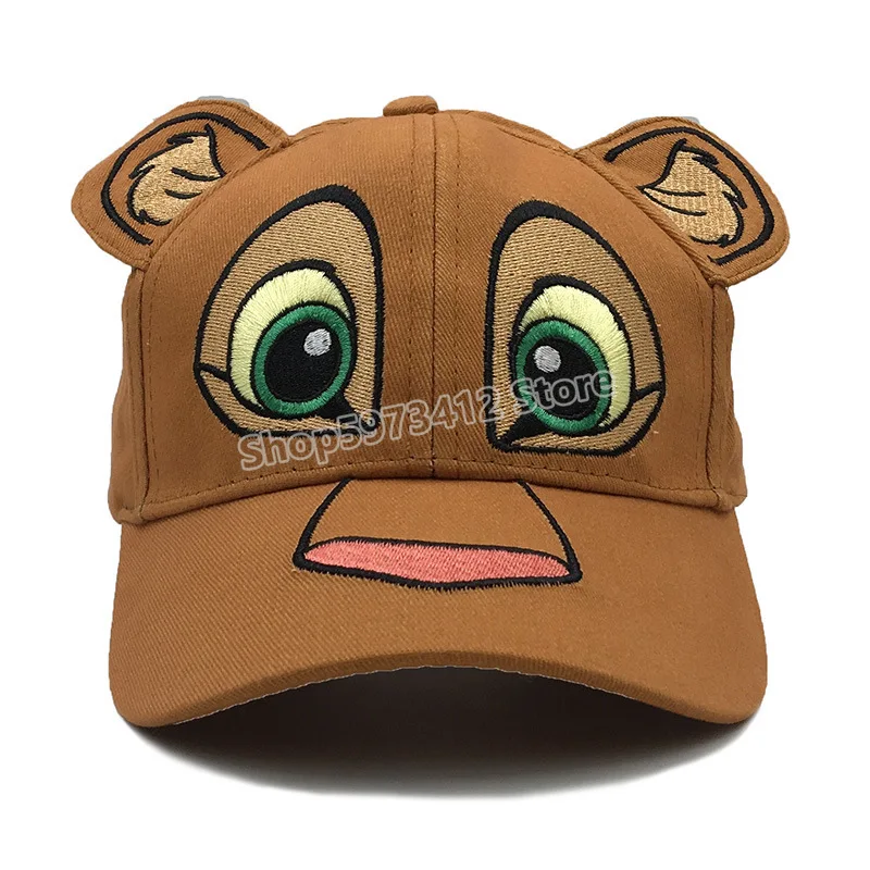 The Lion King Hat Anime Peripheral Simba Children Hats Boys Girls Baseball Cap Spring Autumn