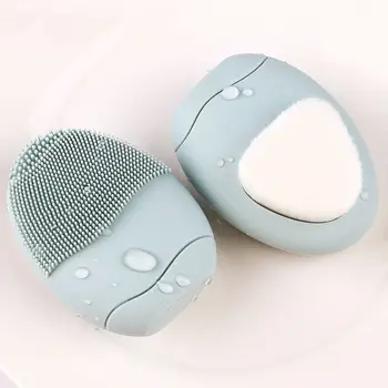 

Double Side Silicone Facial Cleanser Brush Portable Size Face Cleaning Vibration Massage Face Washing Product Skin Care Tool