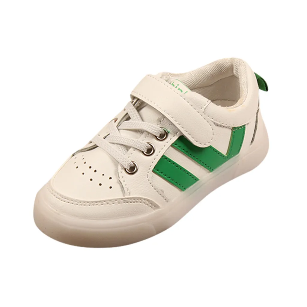 Детская обувь для мальчиков и девочек; однотонная дышащая Спортивная обувь для бега; кроссовки для младенцев; мягкие повседневные кроссовки на плоской подошве; Chaussures - Цвет: Зеленый