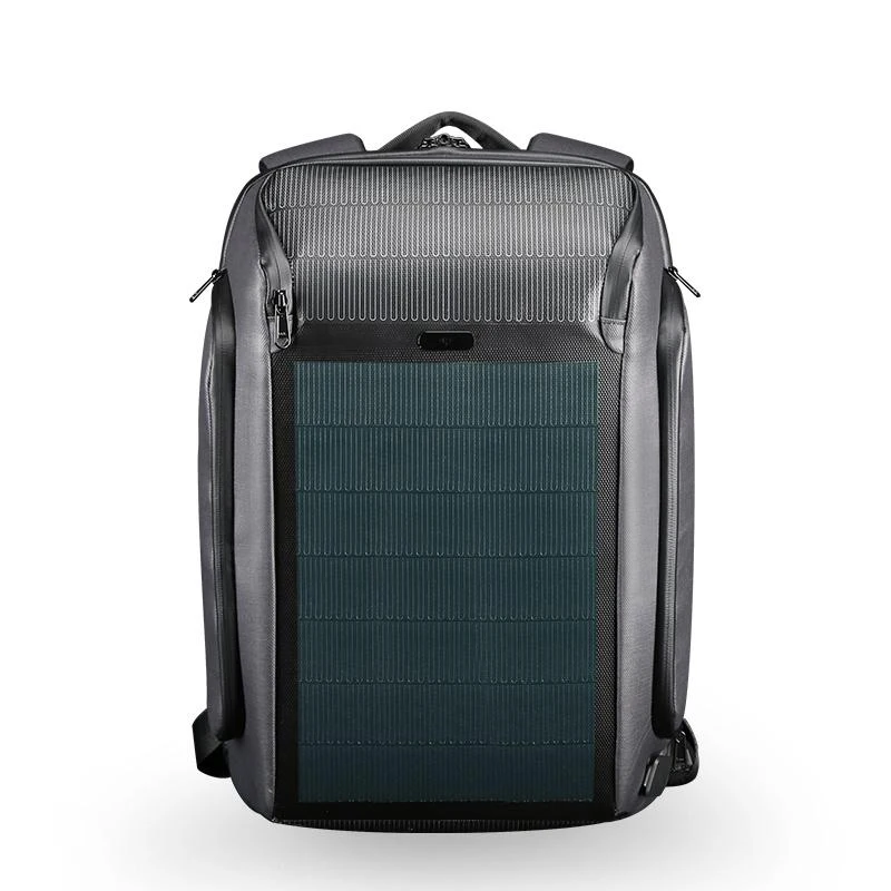 

Solar Backpack Men'S Anti-Theft Mobile Phone USB Charging Outdoor Travel Backpack