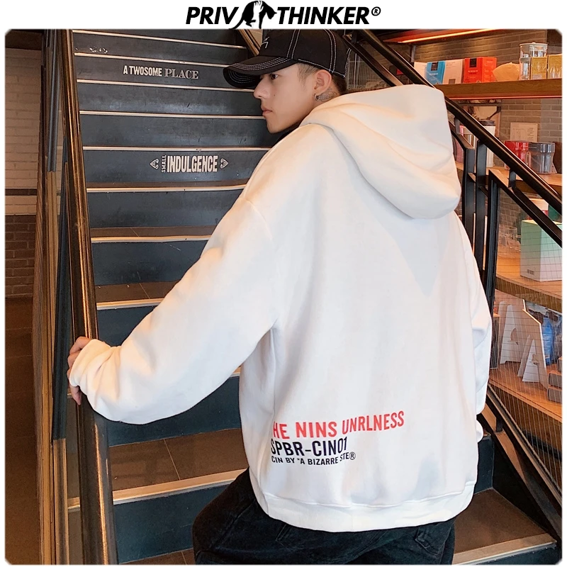 Privathinker мужские и женские модные зимние толстовки с капюшоном, с принтом, мужские корейские толстовки, мужские, утолщенная теплая одежда, Новинка