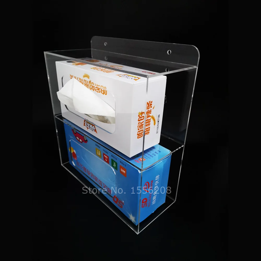 Bag Storage Organizer Box Acrylic Clear Bag Organizer Bag Dispenser Holder  for Gallon Quart Sandwich And