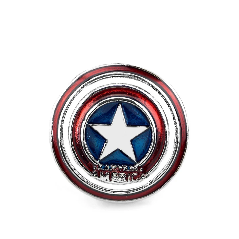 Marvel Movies, брошь супергероя Капитана Америки, щит Мстителей, круглая красная эмалированная металлическая брошь для значка, булавка для мужчин и женщин, подарок