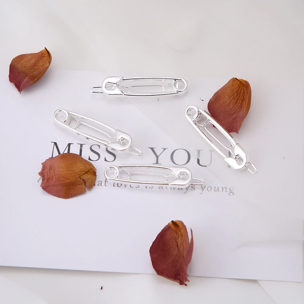 4PCS Silver M MISM, Женские Простые однотонные металлические заколки для волос, для девушек, для улицы, популярные, Банг, конский хвост, держатели, заколки для волос, аксессуары для волос - Цвет: 4PCS Silver