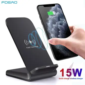 

FDGAO 15W Fast Charger For Samsung S9 S10 Wireless Charger Stand For IPhone 11 X XS MAX XR Qi Smart Phone Charging Dock Station