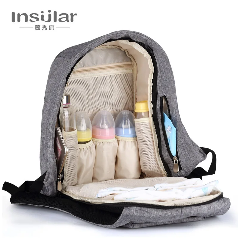 More Function Will Capacity Waterproof Both Shoulders Mommy Package Both Baby Diaper Bag Nylon Large Baby Nappy Changing Bag 45