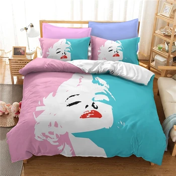 

Home Textile Marilyn Monroe 3d Bedding Set Duvet Cover Set Pillowcase Twin Full Queen King Comforter Cover Set Free Shipping