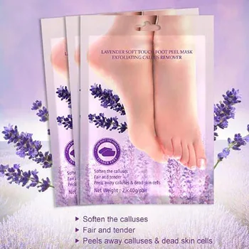 

2 Pairs of Exfoliating Foot Mask Pedicure Socks Exfoliation for Feet Mask Remove Dead Skin Heels Foot Peeling Mask for Legs