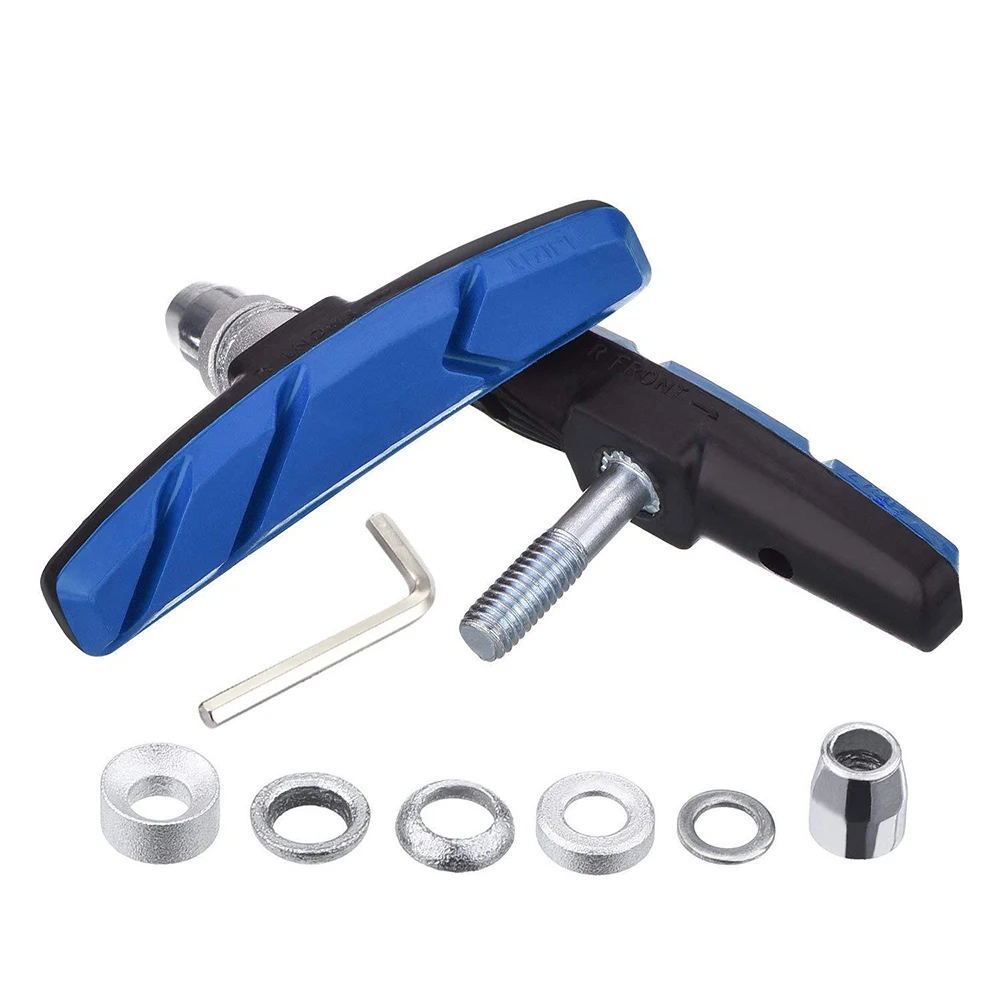 

2PCS Bicycle Mountain Brake V-brake Pads With Mud Trough Silent Bicycle Brake Pads Road Bike Brake Pads Rubber Sheet Replaceable