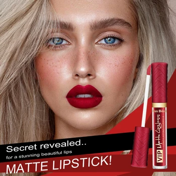 

12 Colors Professional Velvet Matte Lip Gloss Moisturizing Waterproof Non-stick Cup Easy To Color Liquid Lip Gloss