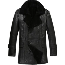 Кожаная куртка, пальто из натурального меха, Овечья овчина, шуба, мужское короткое зимнее пальто, мужская куртка из шерсти Veste Homme 158 YY725