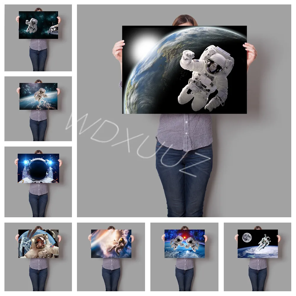 Astronaut Space Solar System Galaxy Environment HD Photo Decoration Poster High Quality Canvas Painting Art Decor o642 | Дом и сад