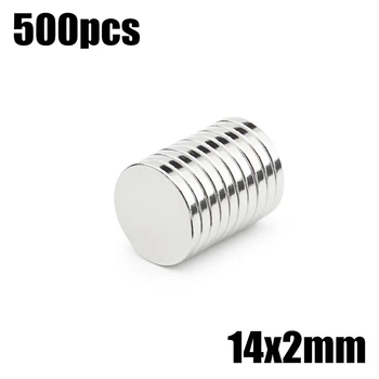 

500pcs 14x2mm Super Powerful Strong Bulk Small Round NdFeB Neodymium Disc Magnets Dia 14mm x 2mm N35 Rare Earth NdFeB Magnet