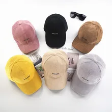 Женская осенняя и зимняя Вельветовая бейсбольная кепка бейсболка шапка в стиле хип-хоп Мужская и женская модная вышитая буквами Регулируемая A49