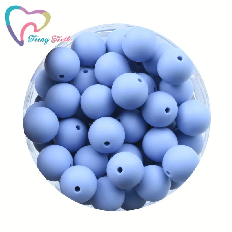 50 шт мальчики синие 12 мм Силиконовые Бусины круглой формы Детские Прорезыватели для зубов Детские Прорезыватели для самостоятельного изготовления ожерелья
