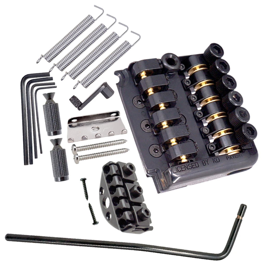 Set of 6 String Guitar Tremolo Bridge Tailpiece for Headless Electric Guitar Parts