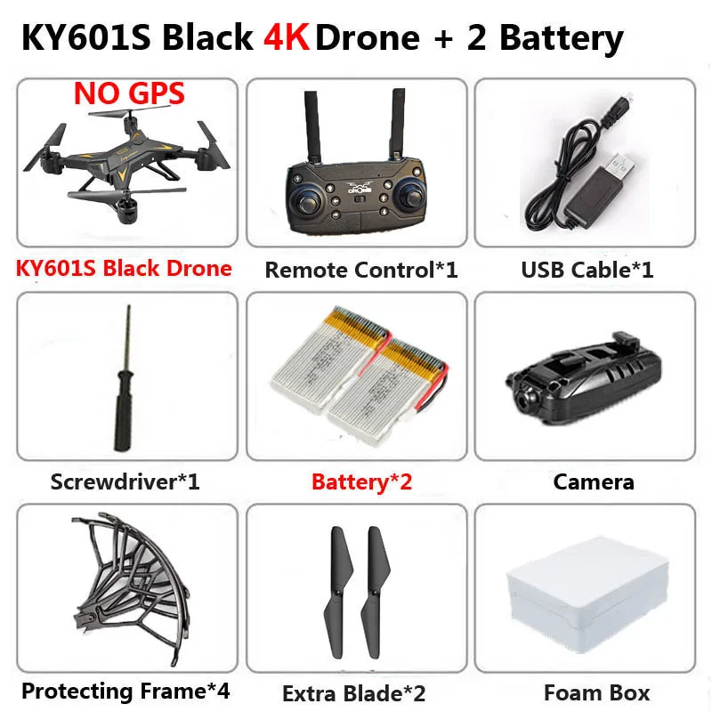 KY601S 4K B 2B KY601G KY601S Профессиональный Дрон с камерой 4K HD 5G WiFi gps FPV дистанционное управление расстояние 2 км RC Квадрокоптер вертолет детские игрушки - Цвет: KY601S 4K B 2B