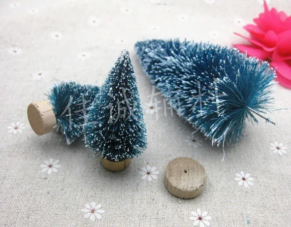 

Decoration Mini Christmas Tree jian ma si on Snow Pines Blue-Green White Small Christmas Tree Desktop Ornaments 3-23 Cm