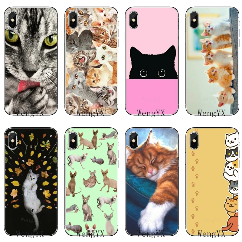 A Lot Pile of Cats funny For iPhone XR X XS Max 8 7 6s 6 plus SE 5s 5c 5 iPod Touch Accessories phone case | Мобильные телефоны и