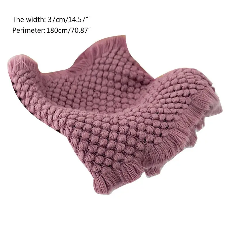 Cotton Wool Crochet Baby Blanket Newborn Photography Props Shooting